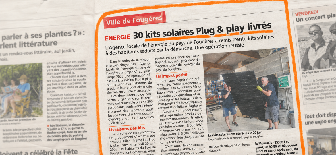 Article solaire encadré d’orange